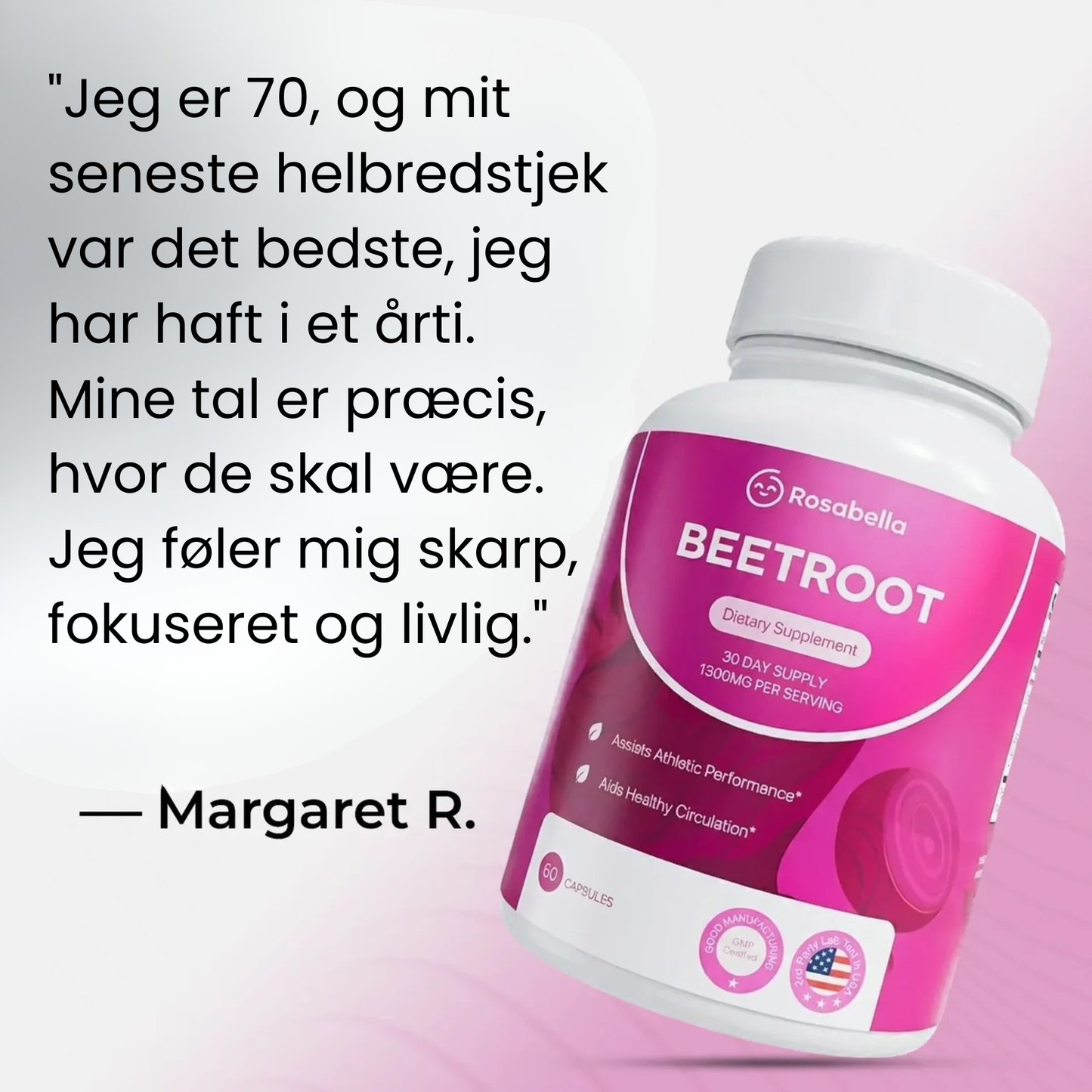 Rosabella Rødbeder | 1300 mg Rødbeder for sund blodgennemstrømning og naturlig energi