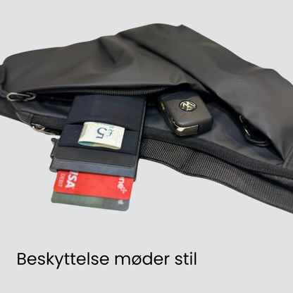 Tyverisikret skuldertaske | Vandtæt rejsetaske med skjulte lynlåse og hemmelig lomme.