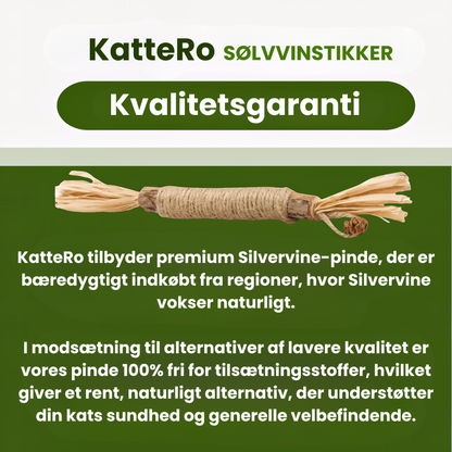 KatteRo Naturlige Sølvvine Tandstifter | En gladere og roligere kat starter her.