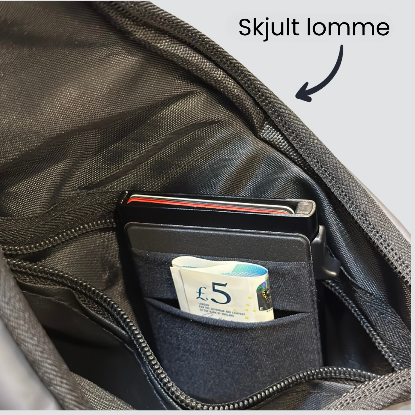 Tyverisikret skuldertaske | Vandtæt rejsetaske med skjulte lynlåse og hemmelig lomme.
