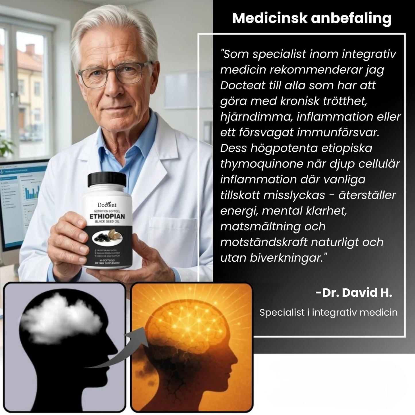 Docteat sortfrøolie | Sæt en stopper for betændelseskosmoset — genvind din naturlige energi og velvære i hele kroppen!