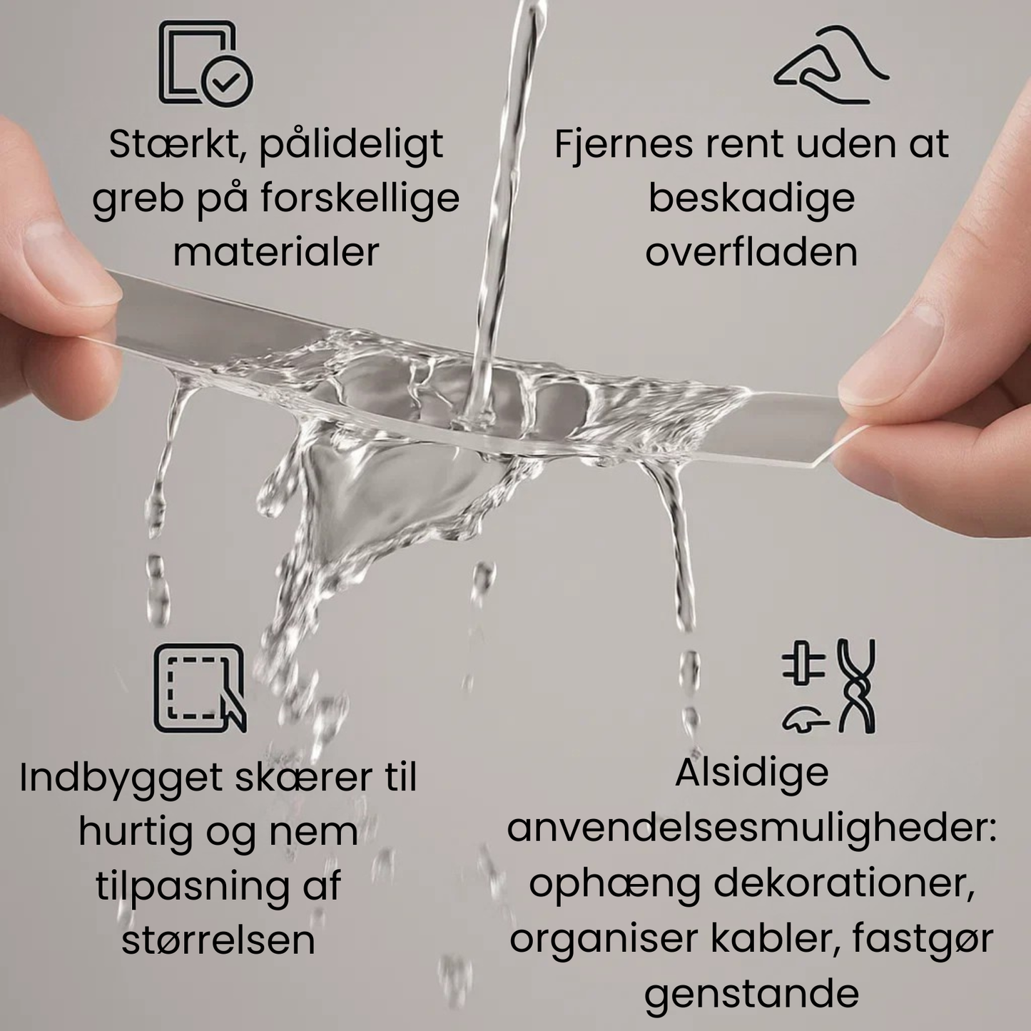 5 m dobbeltsidet nanotape – borfri, stærk og genanvendelig montering