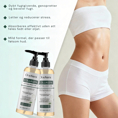 OceAura Collagen Oil | Styrker og løfter slap hud med 98 % inden for 24 timer