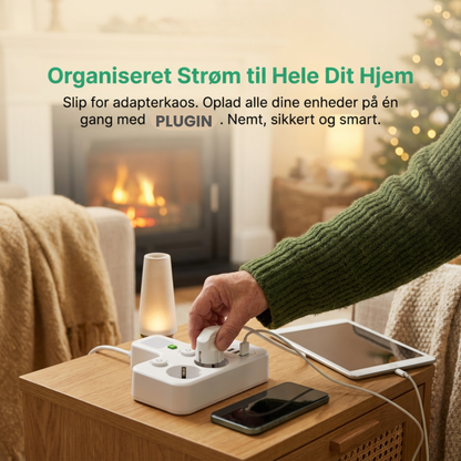 PlugIn – Smart Multistikdåse med USB Opladningshub