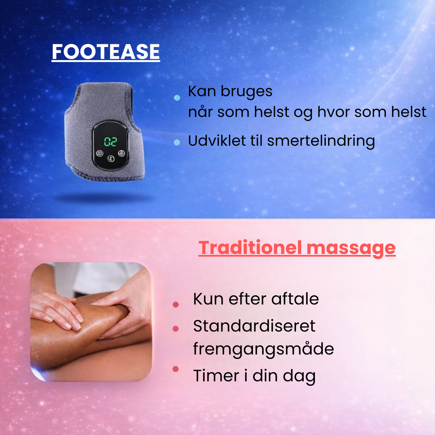FootEase 3-i-1-massageapparat