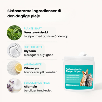 PetWipe-sæt til bekæmpelse af tandplak