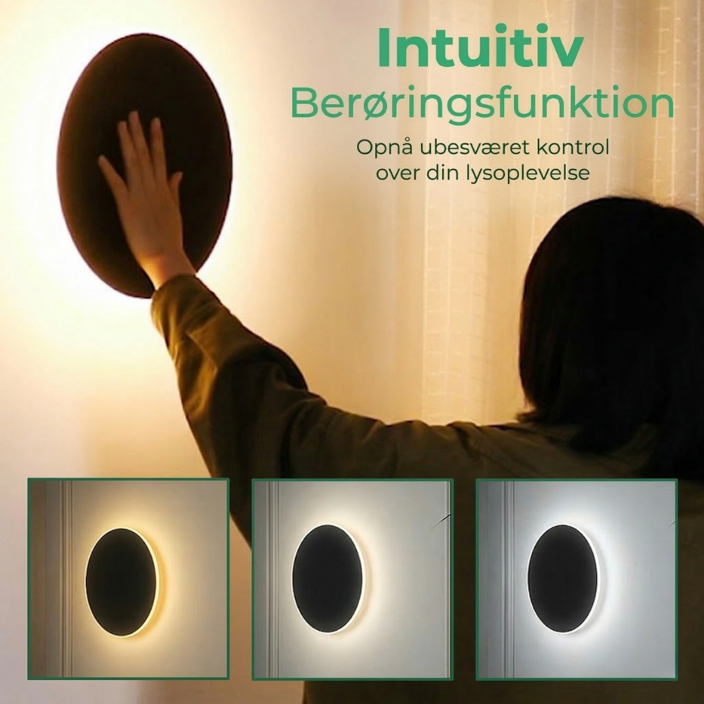 LunaGlow – Moderne Touch LED Væglampe
