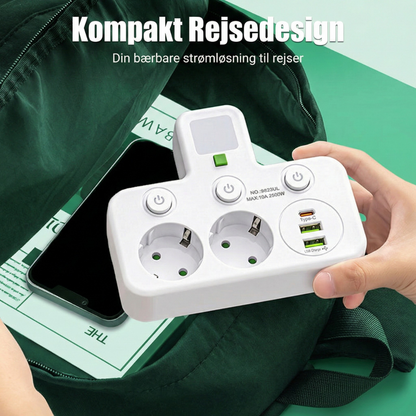 PlugIn – Smart Multistikdåse med USB Opladningshub