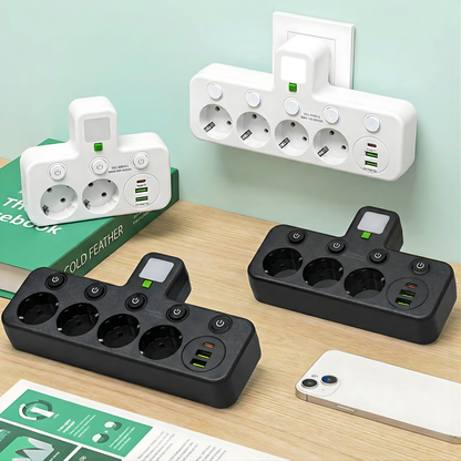 PlugIn – Smart Multistikdåse med USB Opladningshub