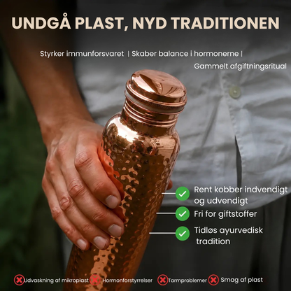 Elva – Kobberflaske | Naturligt renset vand, uden plast