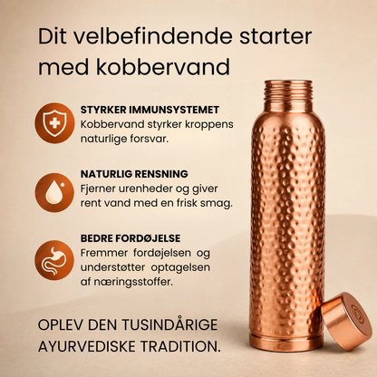 Elva – Kobberflaske | Naturligt renset vand, uden plast