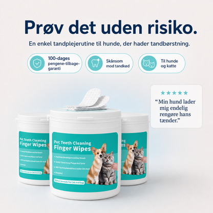 PetWipe-sæt til bekæmpelse af tandplak