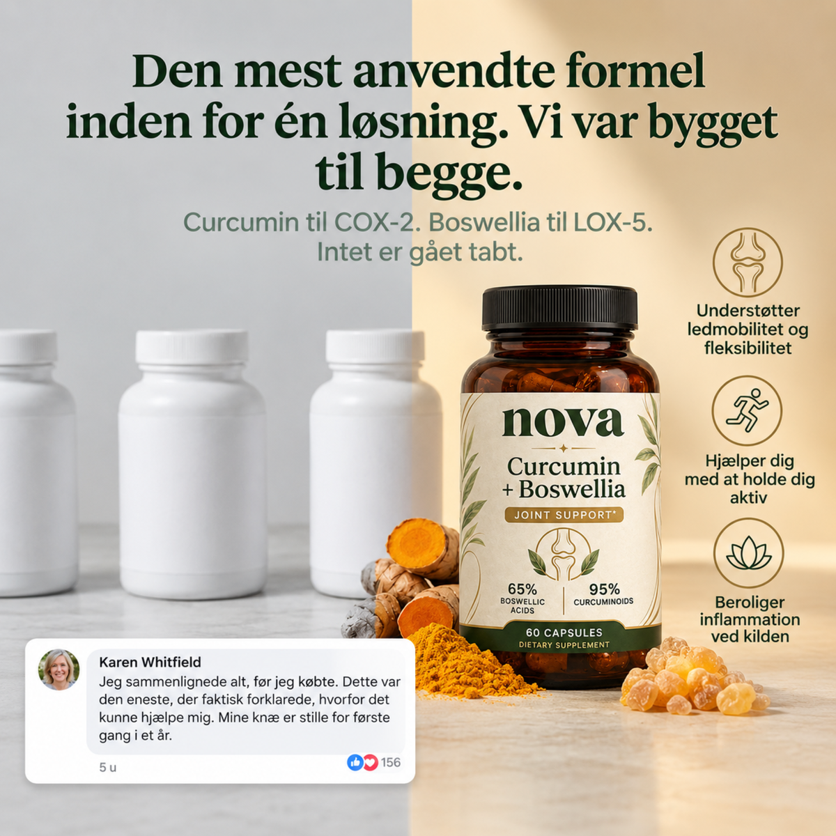Curcumin + Boswellia – støtte til leddene