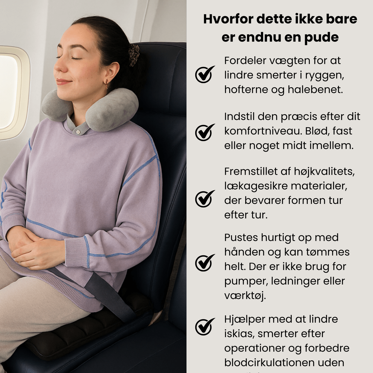 FlightEase – Rejsepude til bedre siddekomfort på lange rejser