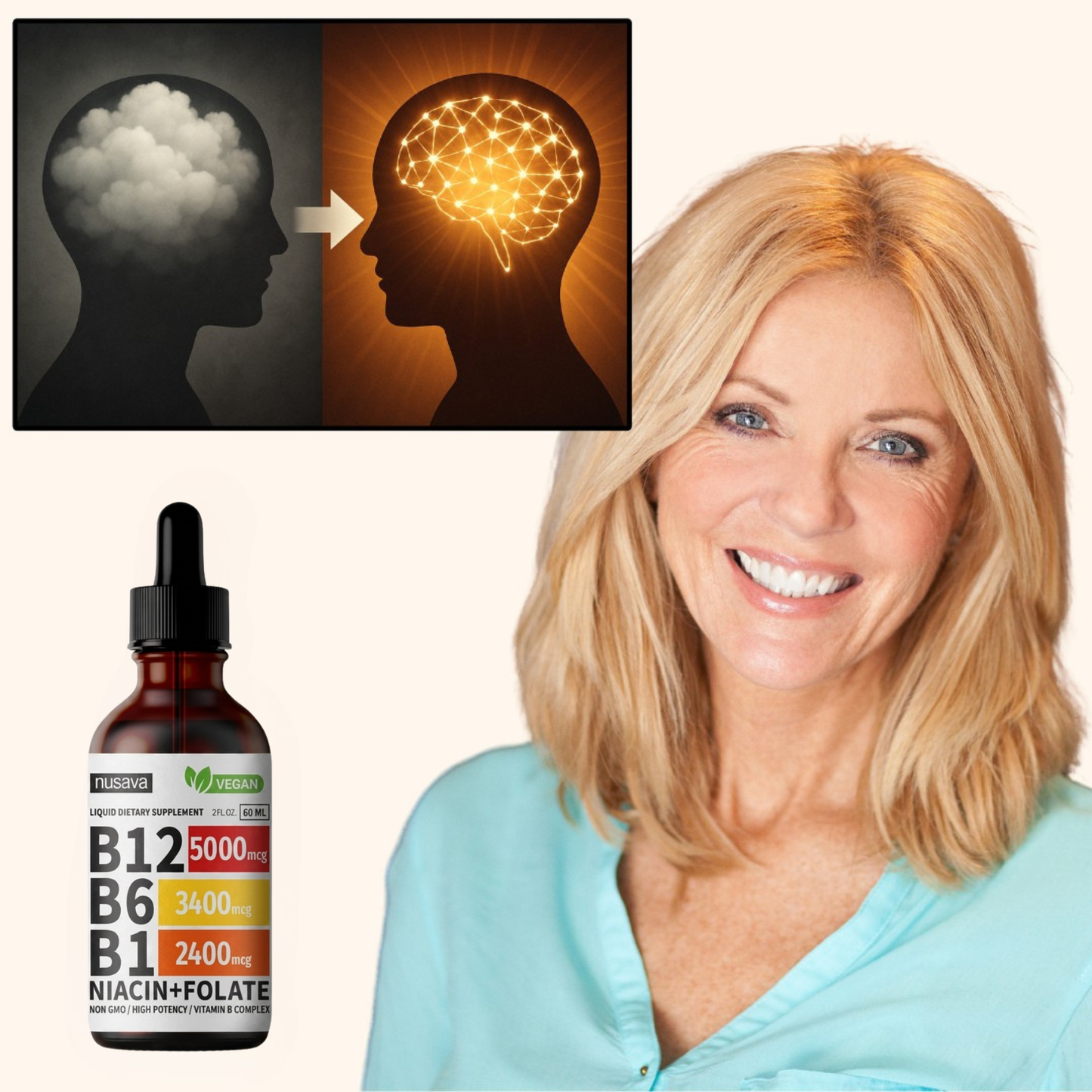 Nusava High Potency B12 Complex | Slip af med træthed og hjerne-tåge på bare 7 dage
