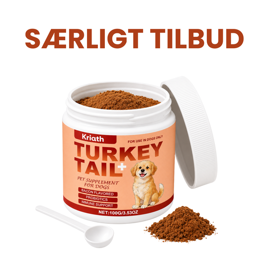Turkey Tail+ Probiotika - Tilsæt denne blanding til din hunds foder dagligt - og se disse klumper forsvinde naturligt!