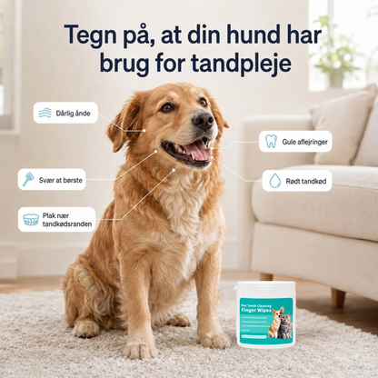 PetWipe-sæt til bekæmpelse af tandplak