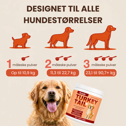 Turkey Tail+ Probiotika - Tilsæt denne blanding til din hunds foder dagligt - og se disse klumper forsvinde naturligt!
