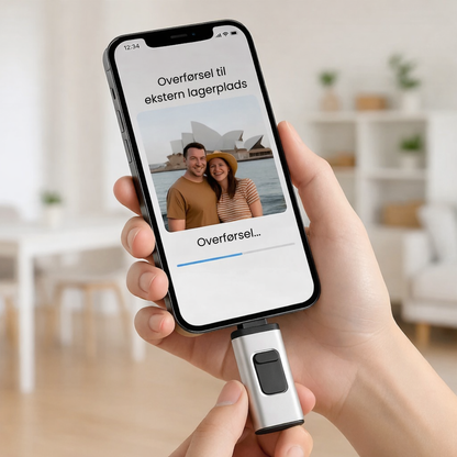 2 TB smartphone-hukommelse USB | Gem 500.000 fotos eller mere end 400 timers video