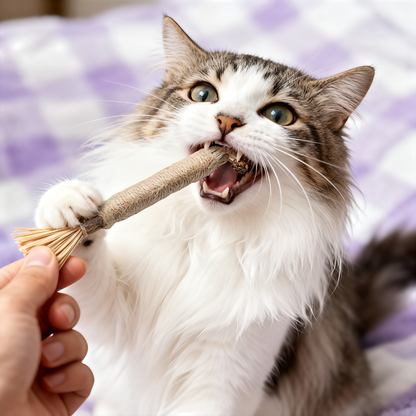 KatteRo Naturlige Sølvvine Tandstifter | En gladere og roligere kat starter her.